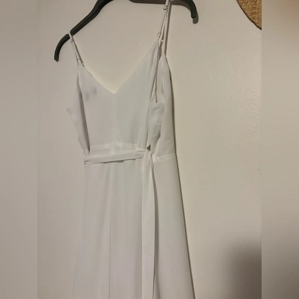 Lulu's White High Low Wrap Dress - Picture 8 of 8